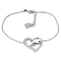 خرید دستبند نقره دخترانه طرح Love