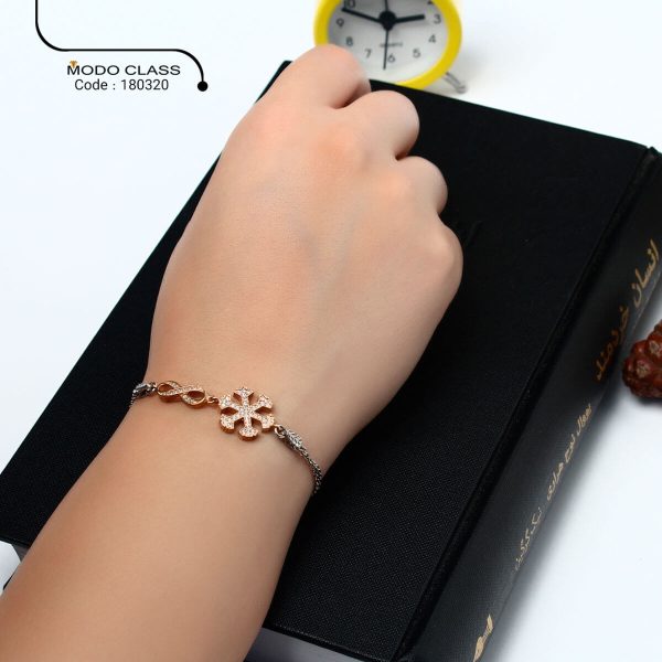 خرید دستبند نقره زنانه نگین دار مدل کاملیا